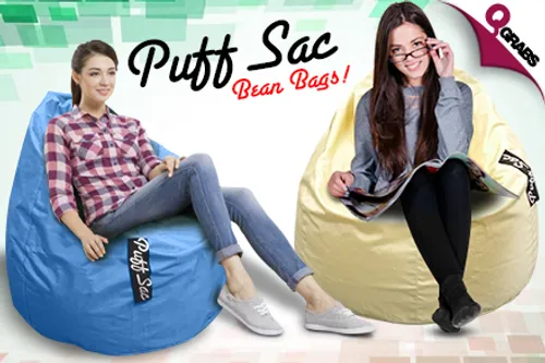 For QR195 Enjoy a Special EID Offer on Stylish Puff Sac Bean Bags - Choose from 2 Fun Colors! (QR500 Value)